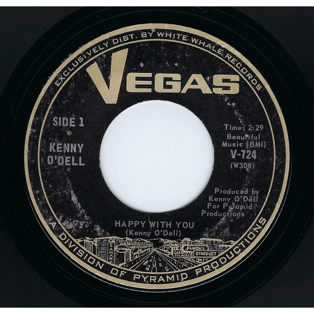 Kenny O'Dell 45 RPM - Happy With You / I Could Love You - Vegas VG Rock